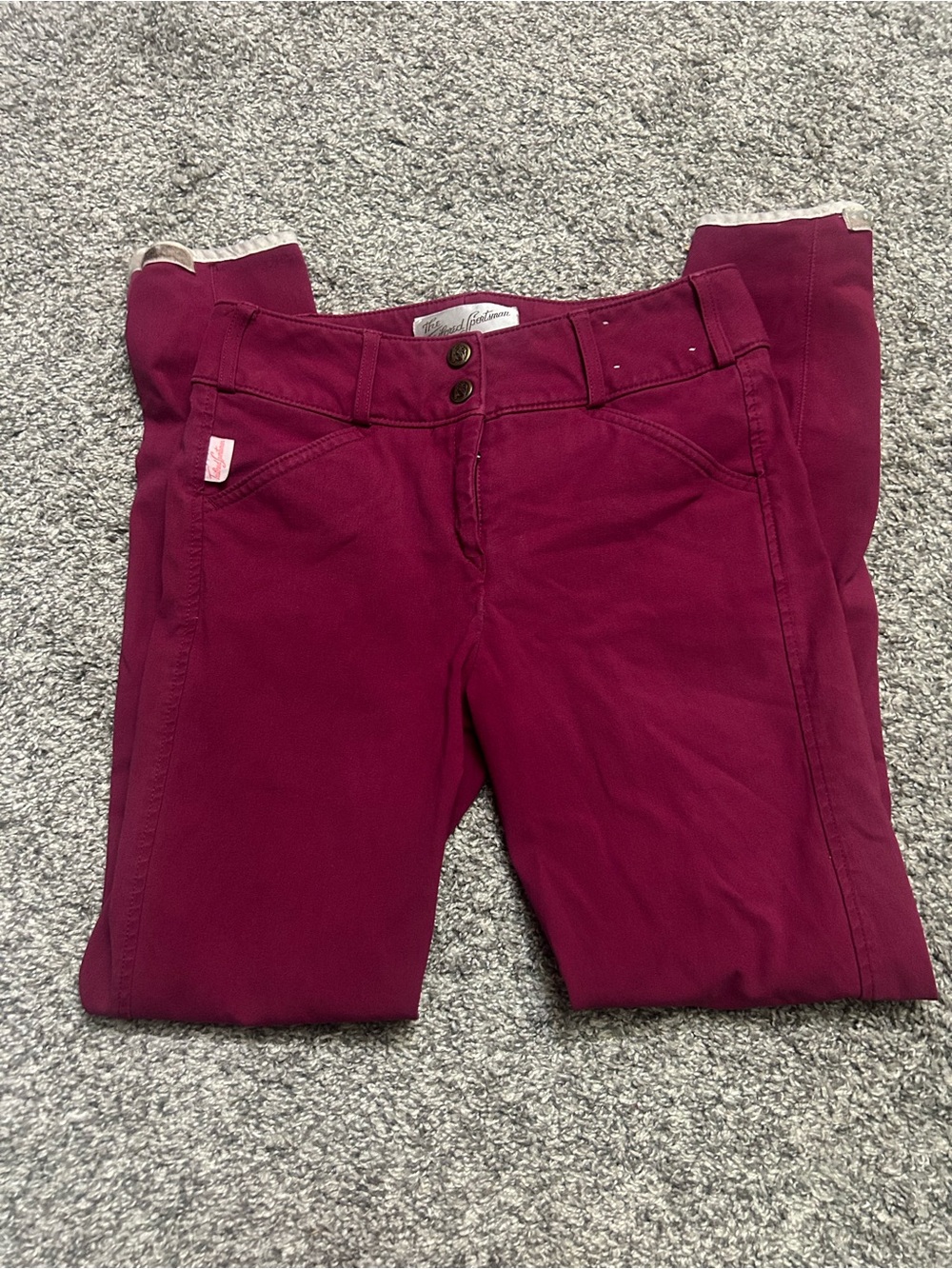 The Tailored Sportsman Women's Burgundy Skinny Jeans